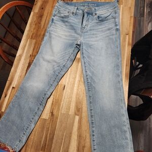 American Eagle Outfitters Light Blue Straight Leg Jeans